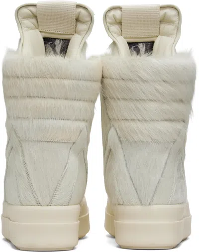 Rick Owens Off-white Concordians Megageobaskets Sneakers In White