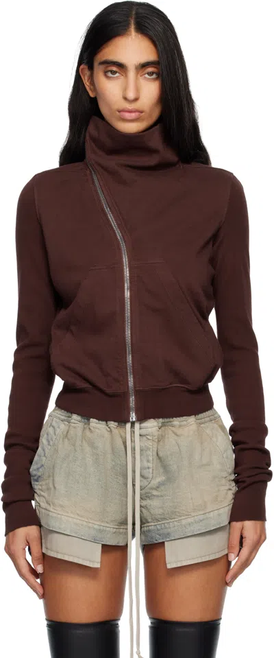 Rick Owens Drkshdw Burgundy Concordians Mountain Sweatshirt In Brown