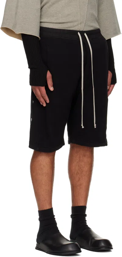 Rick Owens Drkshdw Black Concordians Pusher Shorts In Black