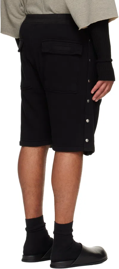 Rick Owens Drkshdw Black Concordians Pusher Shorts In Black