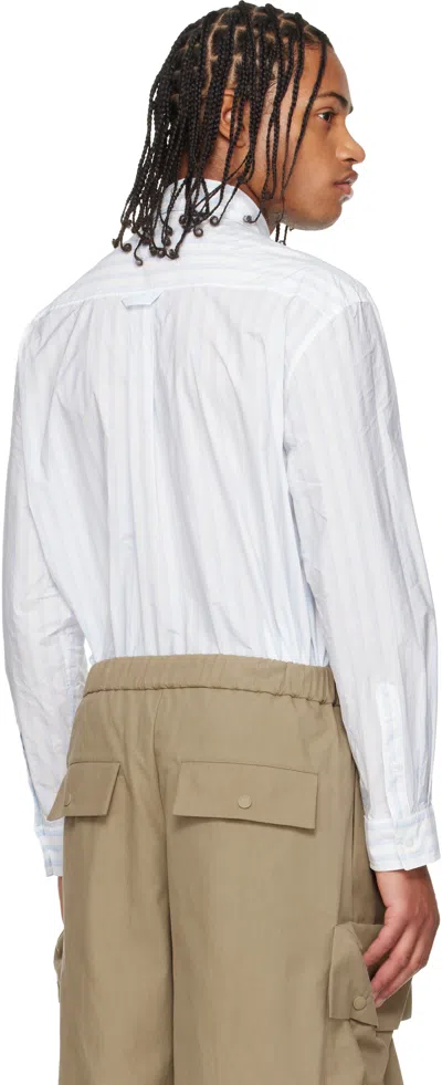 Simone Rocha White & Blue Easy Shirt In Multi