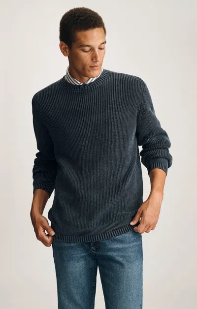 Mavi Crew Neck Sweater In Total Eclipse In Black