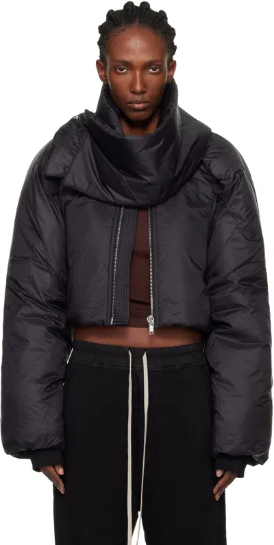 Rick Owens Drkshdw Black Concordians Convertible Jacket In Black