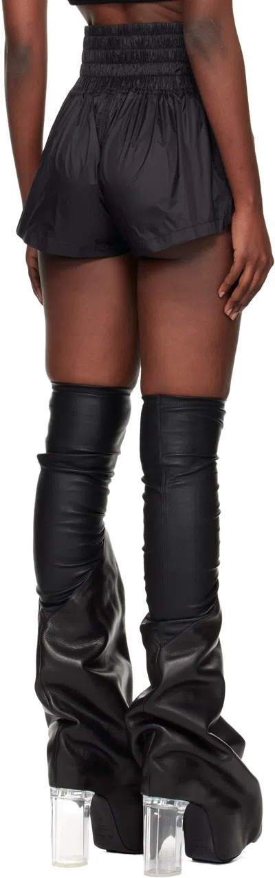 Rick Owens Black Concordians Boxing Shorts In Black