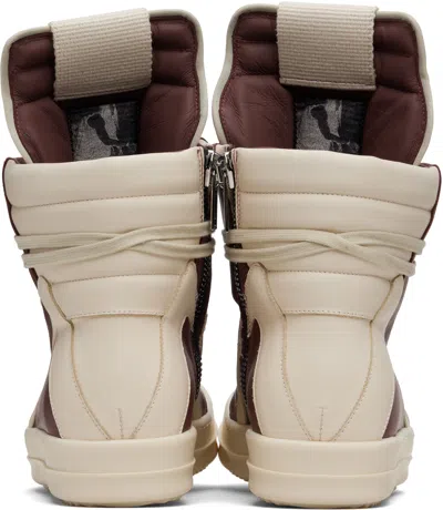 Rick Owens Pink Concordians Geobasket Sneakers In Brown