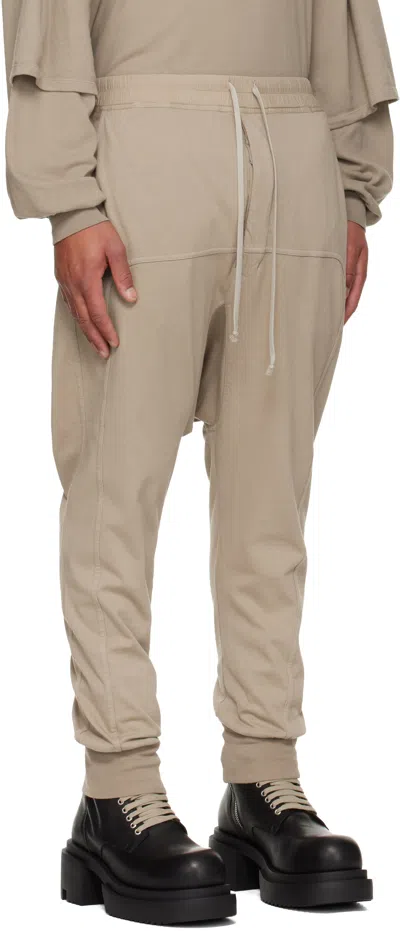 Rick Owens Drkshdw Taupe Concordians Drawstring Sweatpants In Neutral
