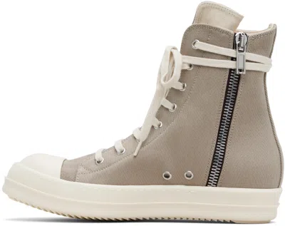 Rick Owens Drkshdw Off-white Concordians High Sneakers In Green