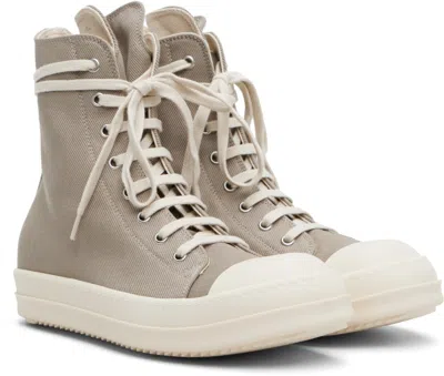 Rick Owens Drkshdw Off-white Concordians High Sneakers In Green