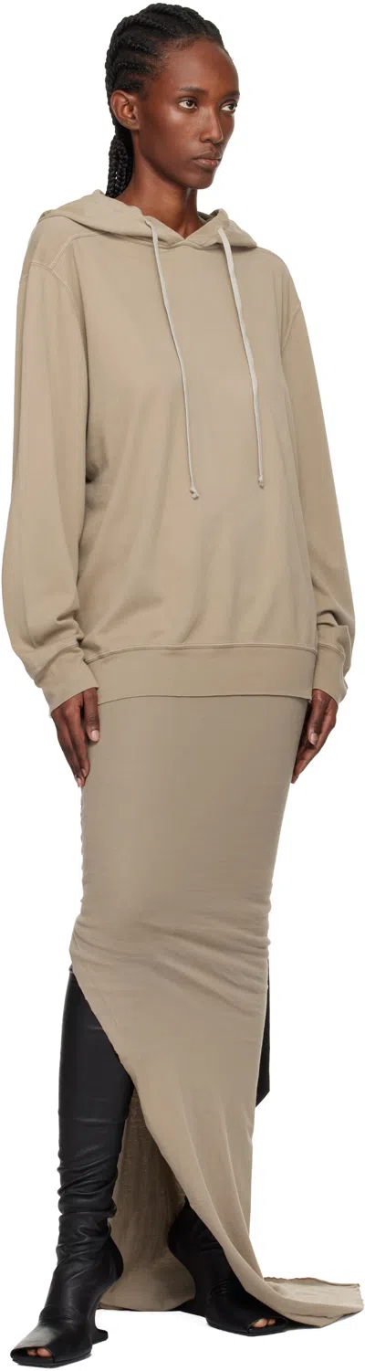 Rick Owens Drkshdw Concordians Oversized Hooded Sweatshirt In Neutral