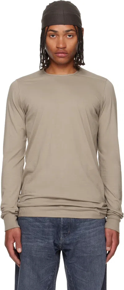 Rick Owens Drkshdw Taupe Concordians Level Ls T-shirt In Neutral