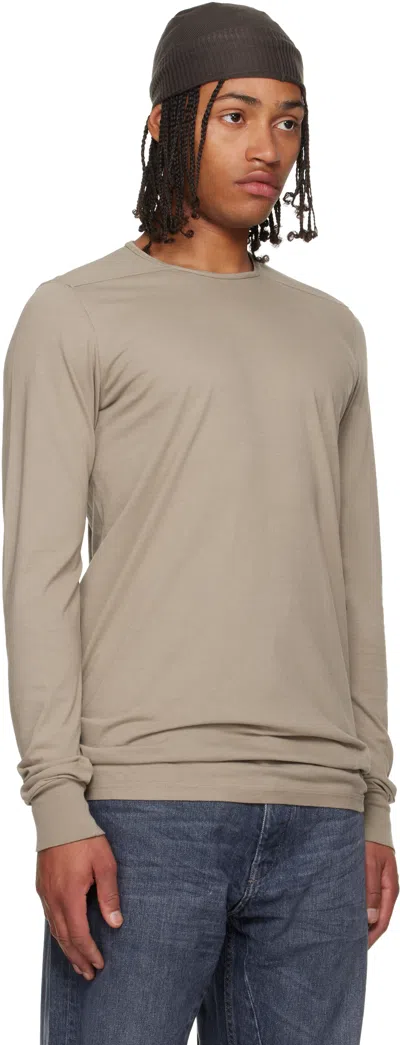 Rick Owens Drkshdw Taupe Concordians Level Ls T-shirt In Neutral