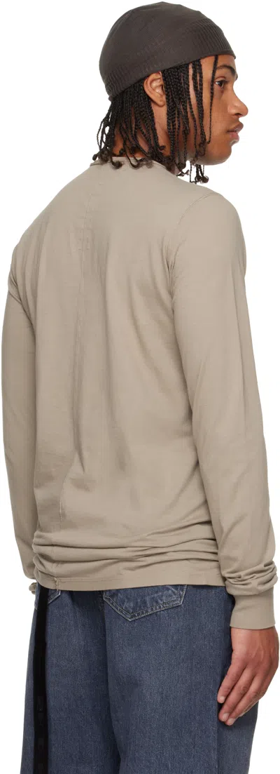 Rick Owens Drkshdw Taupe Concordians Level Ls T-shirt In Neutral