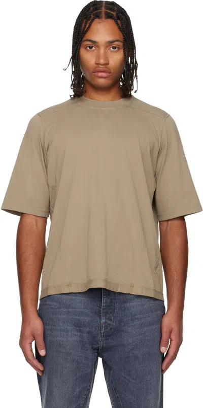 Rick Owens Drkshdw Taupe Concordians Walrus T-shirt In Brown