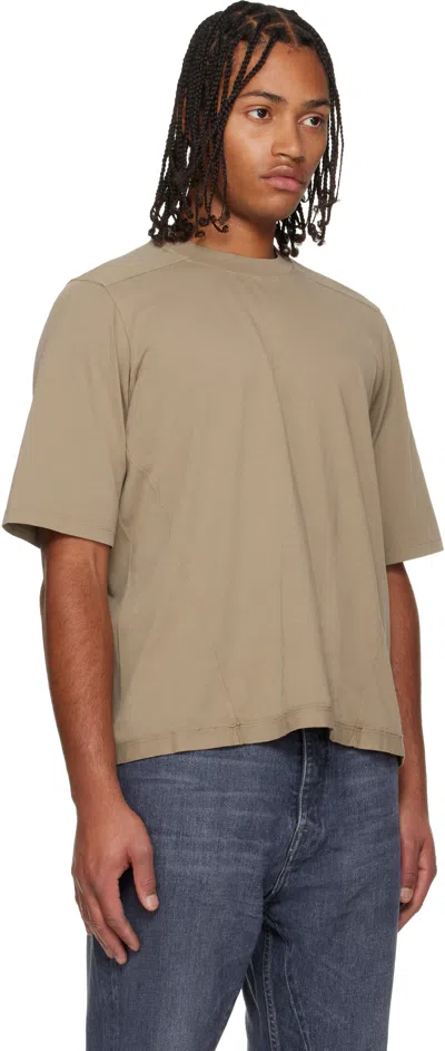 Rick Owens Drkshdw Taupe Concordians Walrus T-shirt In Brown