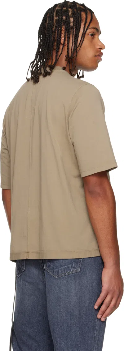 Rick Owens Drkshdw Taupe Concordians Walrus T-shirt In Brown