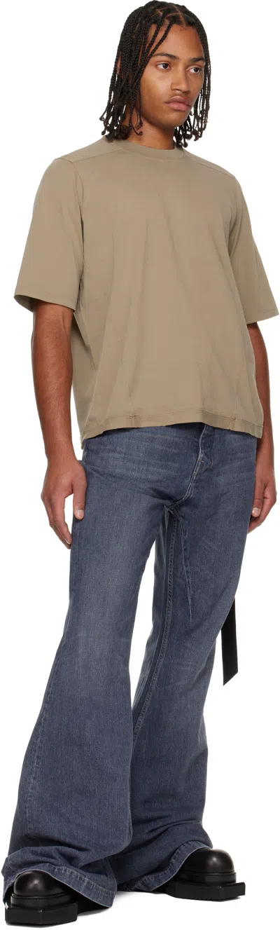 Rick Owens Drkshdw Taupe Concordians Walrus T-shirt In Brown