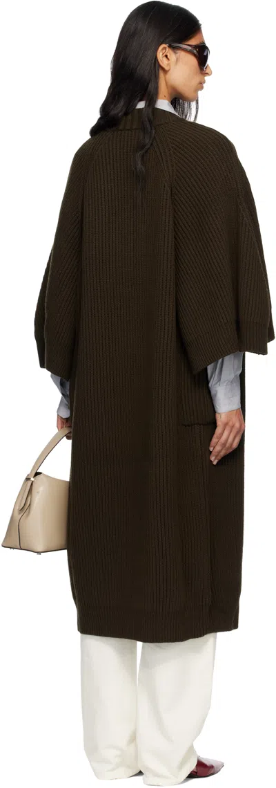 Max Mara Moss Green Cardigan In Wool And Cashmere In Green