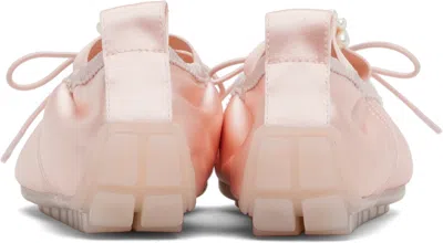 Simone Rocha Ballerina Grip Satin Ballet Flats In Pink