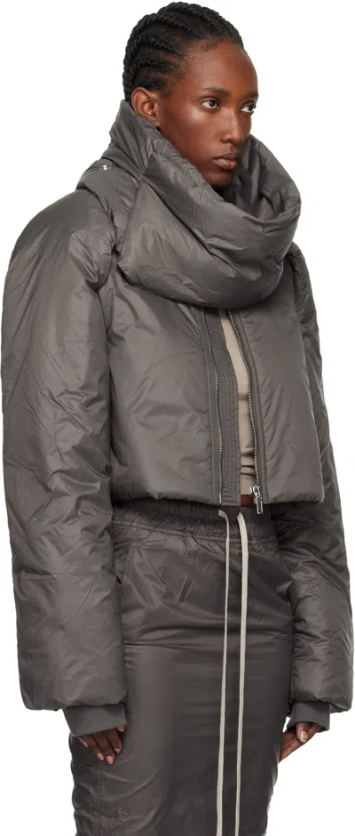 Rick Owens Drkshdw Gray Concordians Convertible Jacket In Gray
