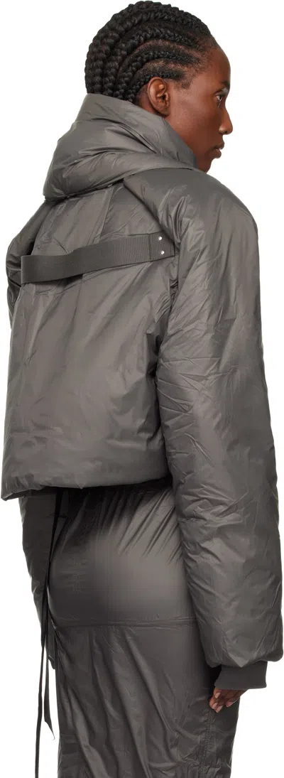 Rick Owens Drkshdw Gray Concordians Convertible Jacket In Gray