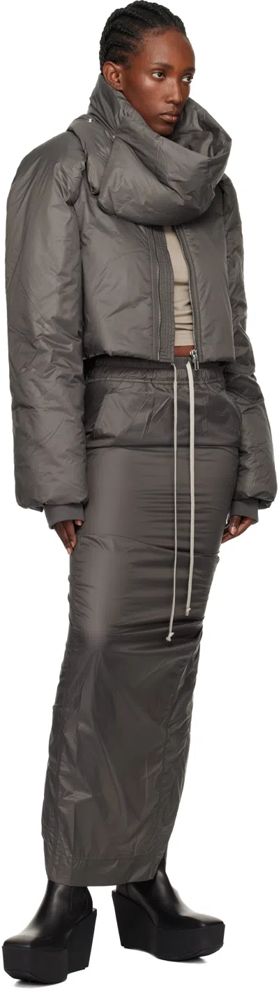 Rick Owens Drkshdw Gray Concordians Convertible Jacket In Gray