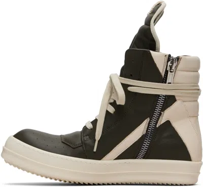 Rick Owens Geometric High-top Sneakers Unique Laces In Multi