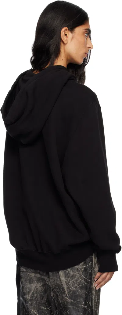 Rick Owens Drkshdw Drawstring Oversized Hoodie In Black