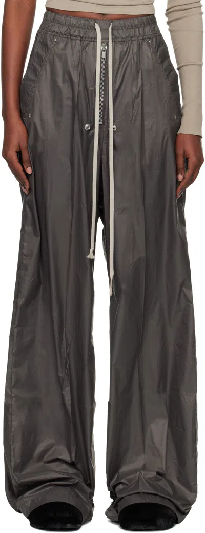 Rick Owens Drkshdw Dietrich-drawstring Pocket Palazzo Pants In Gray