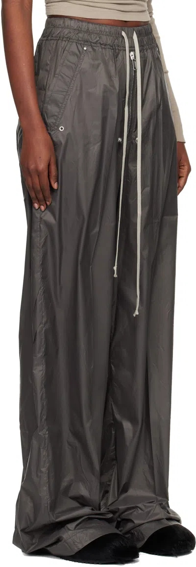 Rick Owens Drkshdw Dietrich-drawstring Pocket Palazzo Pants In Gray