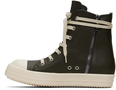 Rick Owens Khaki Concordians Sneakers In Black