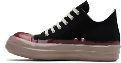 Rick Owens Drkshdw Black Concordians Low Sneakers In Black