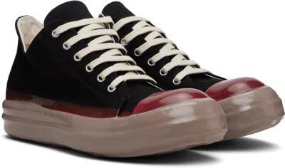 Rick Owens Drkshdw Black Concordians Low Sneakers In Black
