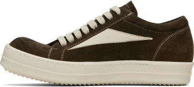 Rick Owens Sneakers Low-top Concordians Runway Vintage In Suede Leather In Brown