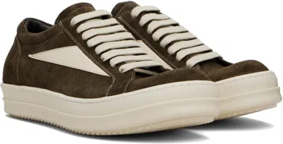 Rick Owens Sneakers Low-top Concordians Runway Vintage In Suede Leather In Brown