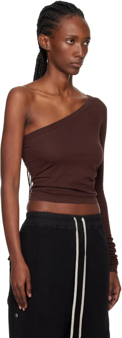 Rick Owens Drkshdw Burgundy Concordians Ziggy T-shirt In Brown