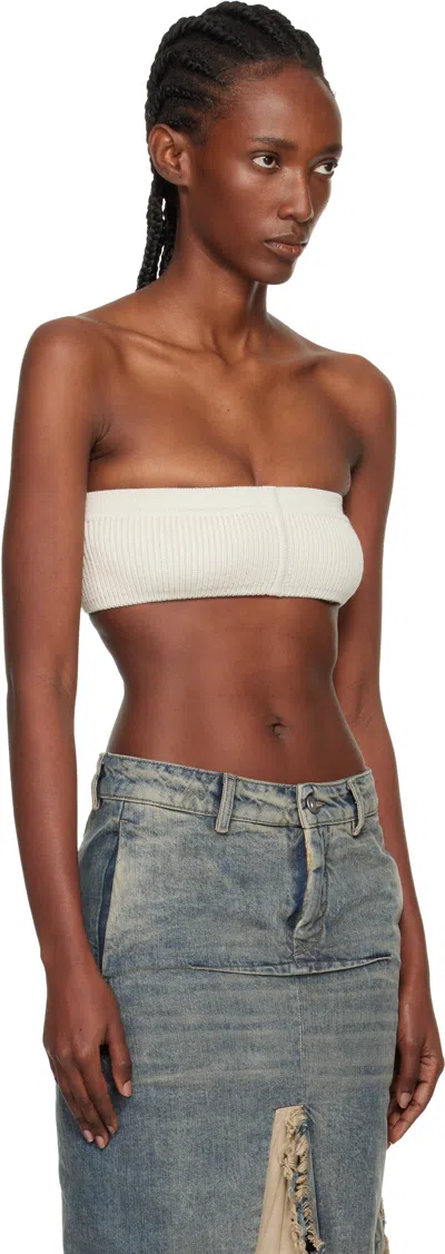 Rick Owens Off-white Concordians Slim Bandeau Top In Neutral