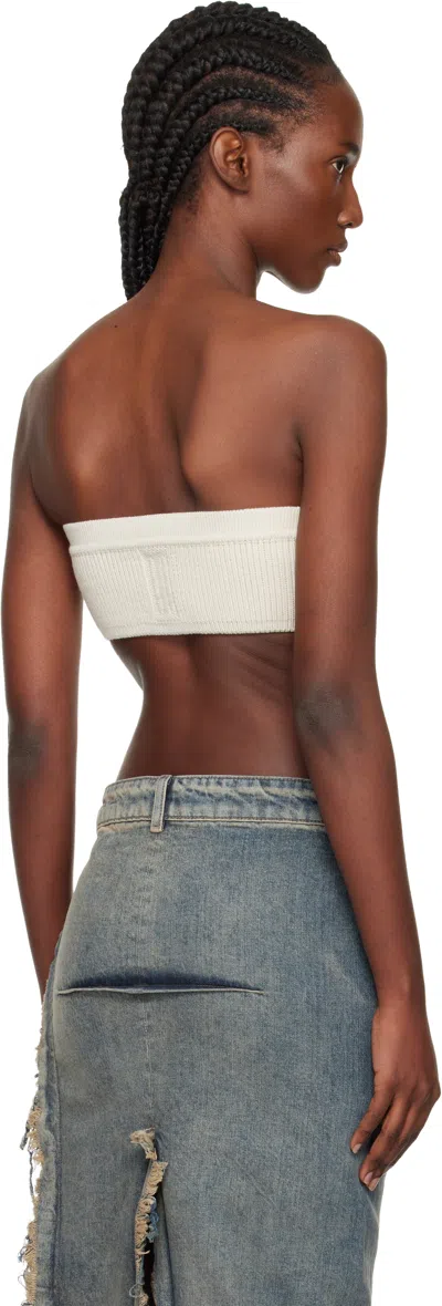 Rick Owens Off-white Concordians Slim Bandeau Top In Neutral