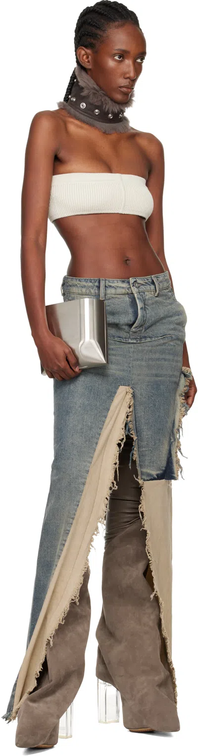 Rick Owens Off-white Concordians Slim Bandeau Top In Neutral