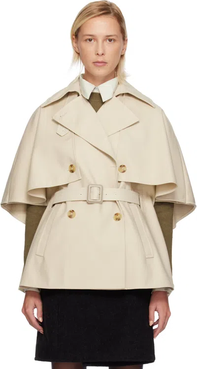 Max Mara Beige Sigfrid Jacket In White
