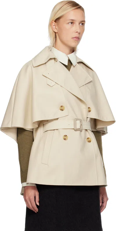 Max Mara Beige Sigfrid Jacket In White