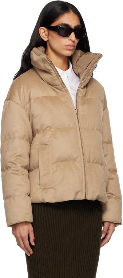 Max Mara Tan Diego Reversible Down Jacket In Brown | ModeSens