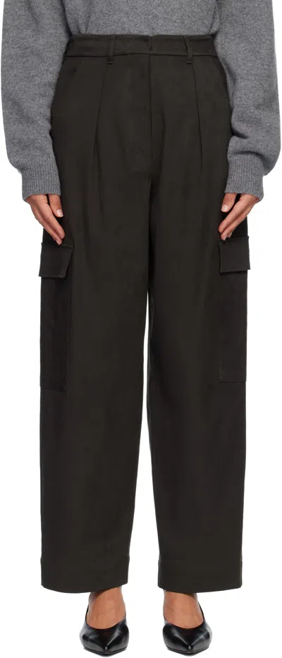 Max Mara Green Enigma Trousers In Black