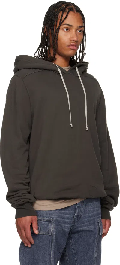 Rick Owens Drkshdw Gray Concordians Oversized Hoodie In Brown