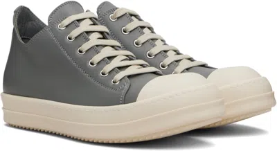 Rick Owens Gray Concordians Low Sneaks Sneakers In Gray