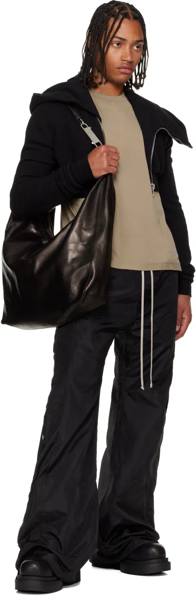Rick Owens Drkshdw Black Concordians Micro Mountain Hoodie In Black