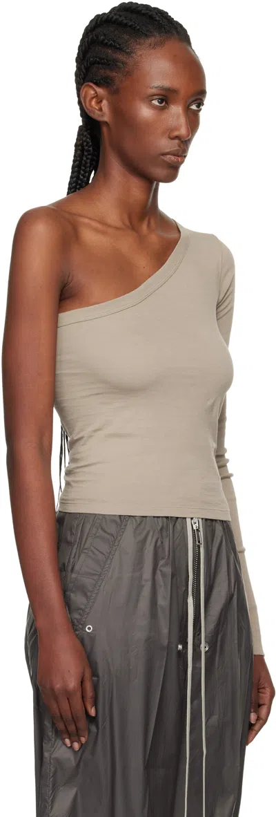 Rick Owens Drkshdw Taupe Concordians Ziggy T-shirt In Nude