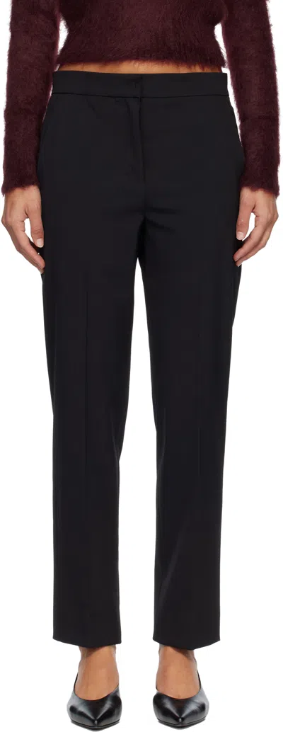 Max Mara Black Malika Trousers In Black
