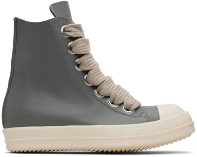Rick Owens Gray Concordians Jumbolace Sneakers In Gray