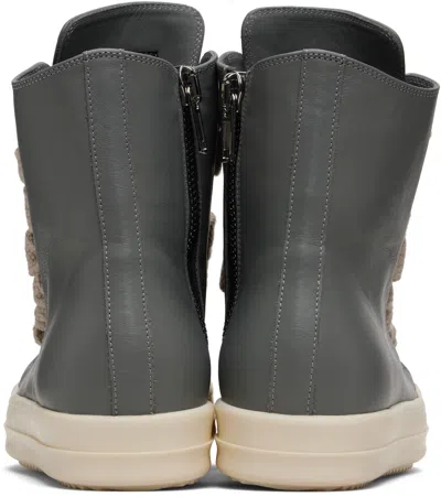 Rick Owens Gray Concordians Jumbolace Sneakers In Gray
