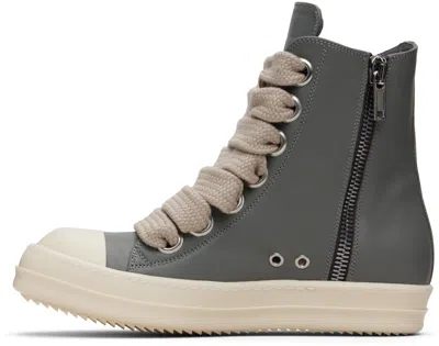 Rick Owens Gray Concordians Jumbolace Sneakers In Gray